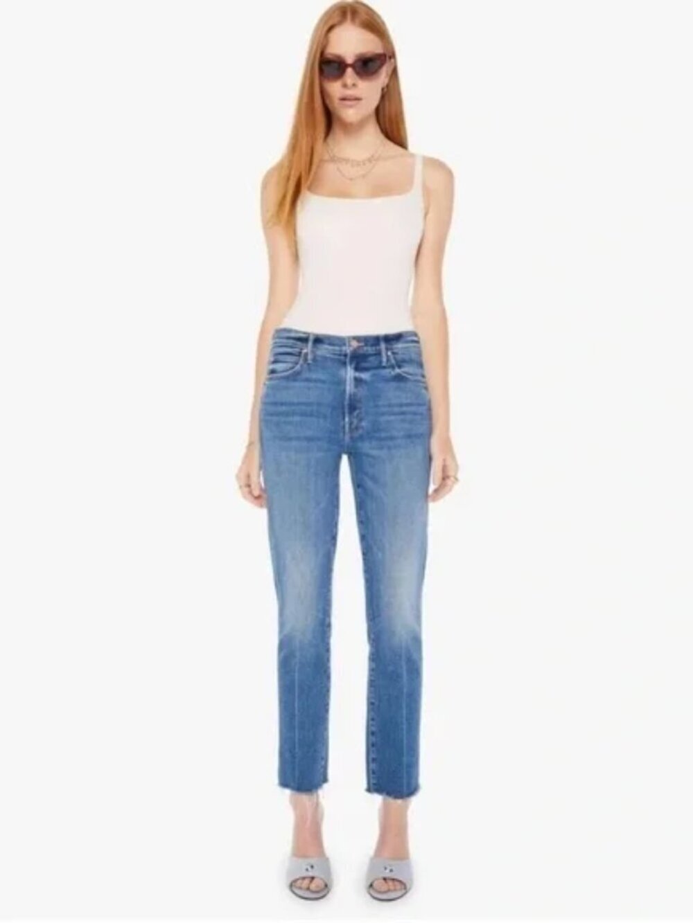 MOTHER | The Rascal Ankle Fray Jeans  The Rascal Ankle Fray Jeans
